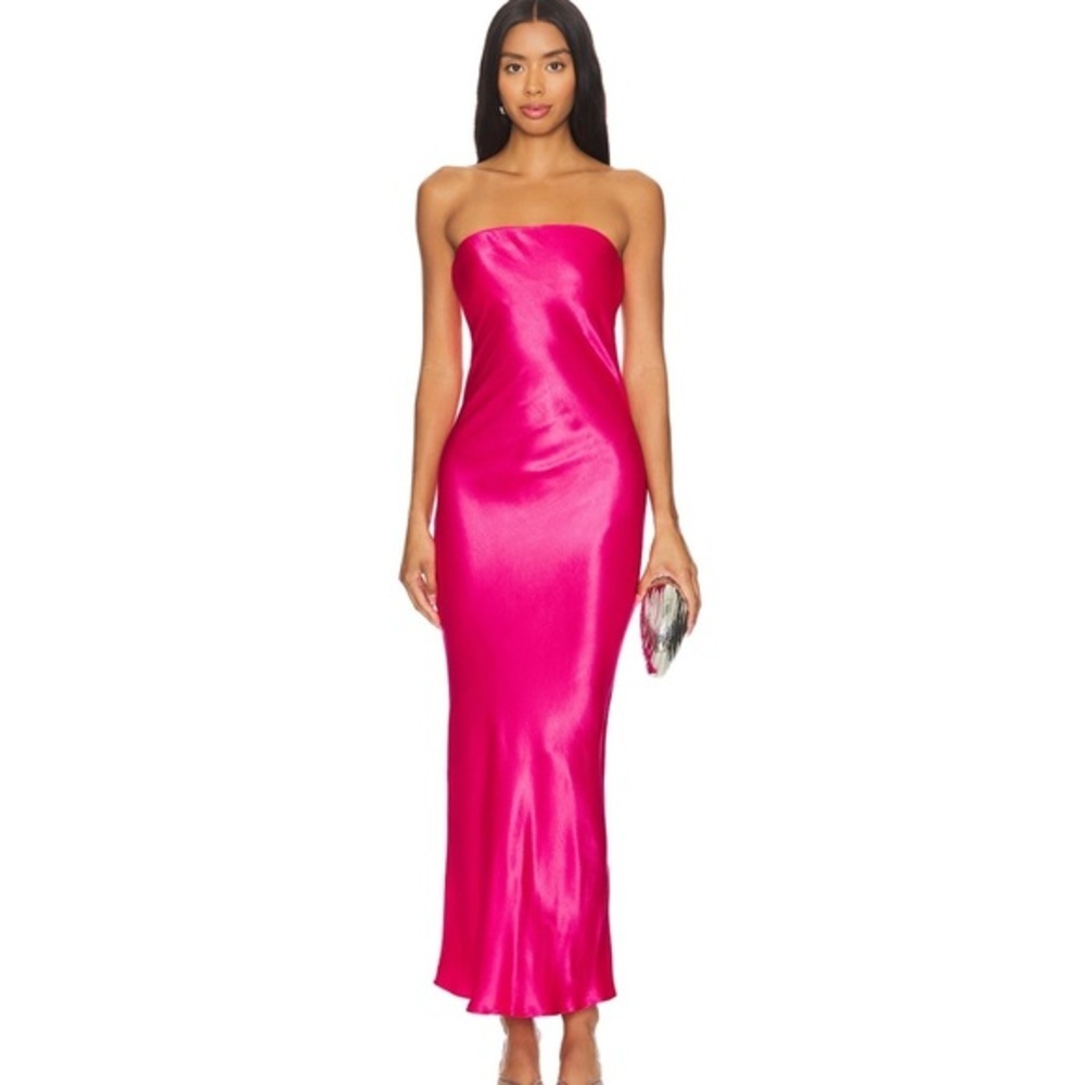 REVOLVE Strapless Fuchsia Dress
